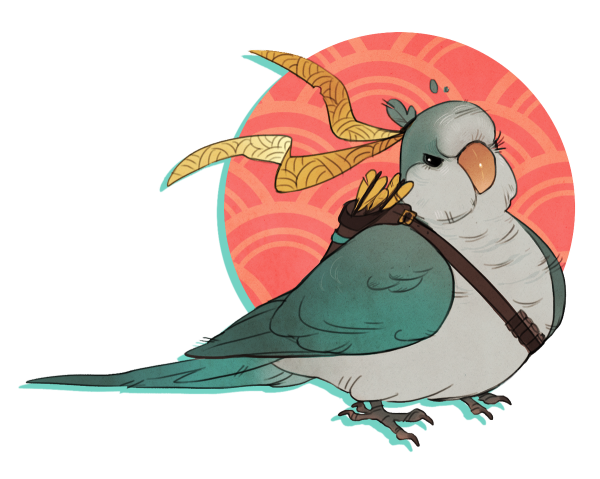 Попугай арты