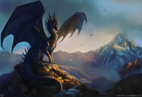 Дракон на скале