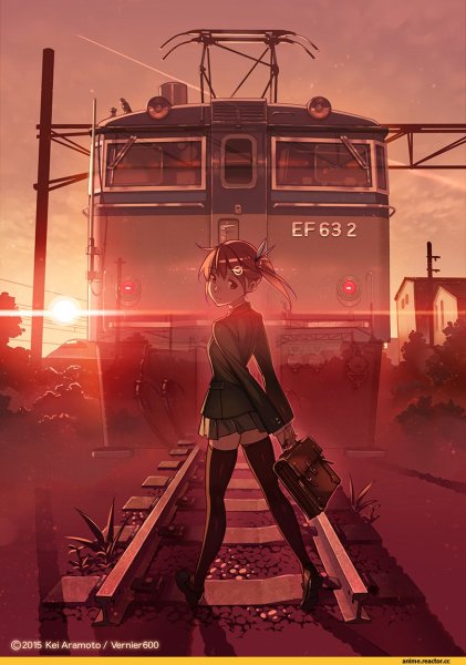 Тян на железной дороге