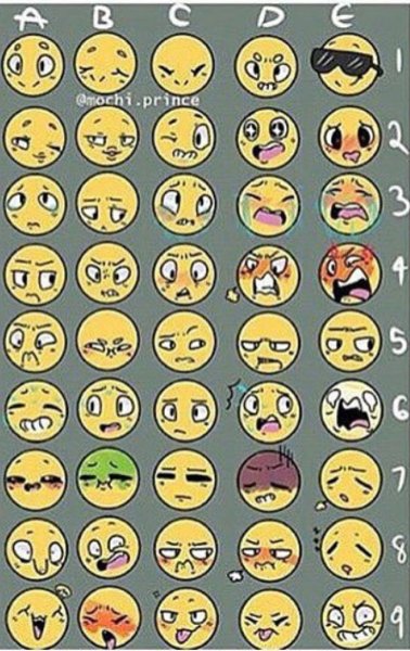 ЭМОДЖИ для рисования эмоций