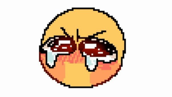 Смущенный смайлик нарисованный