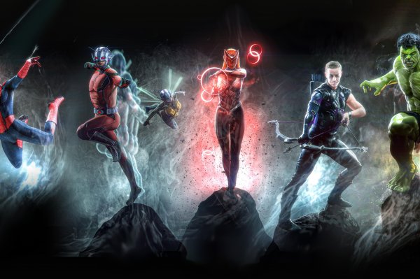 Герои Марвел а4