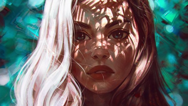 Лицо девушки арт