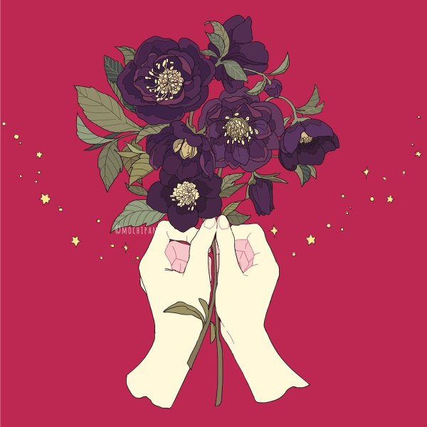 Букет цветов аниме
