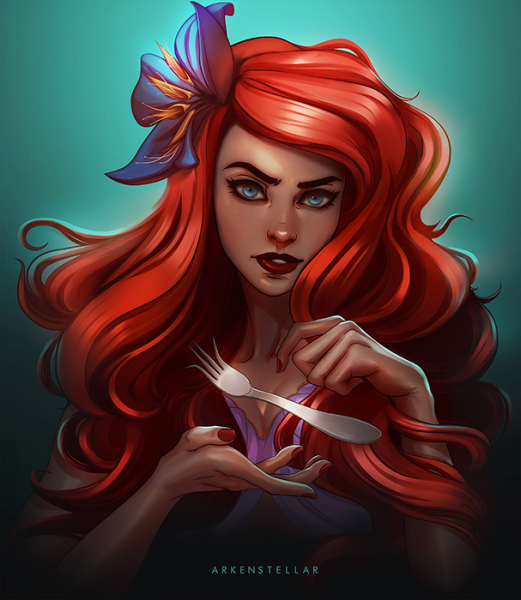 Аниме принцессы Диснея Ариэль