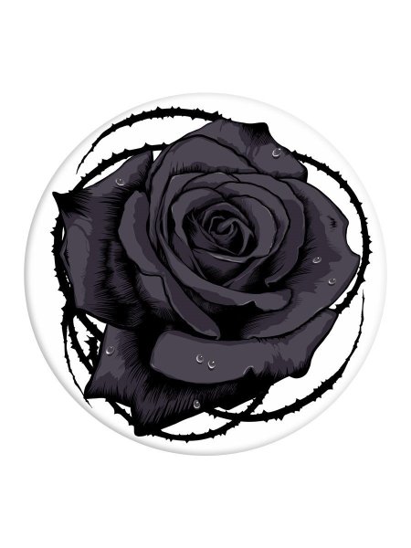 Черная роза с шипами
