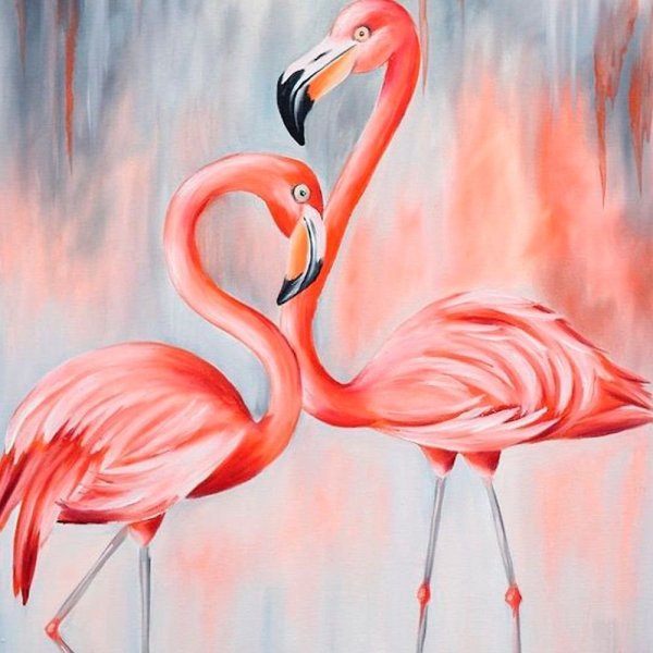 Фламинго живопись