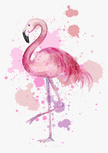 Розовый Фламинго с короной