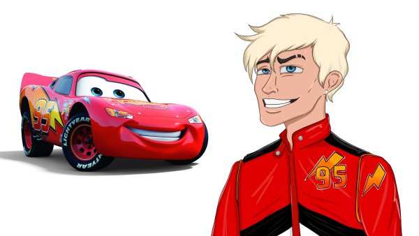 Хуманизация персонажей мультфильма Тачки