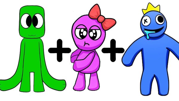 Рисунки с Грином из радужных друзей РОБЛОКС