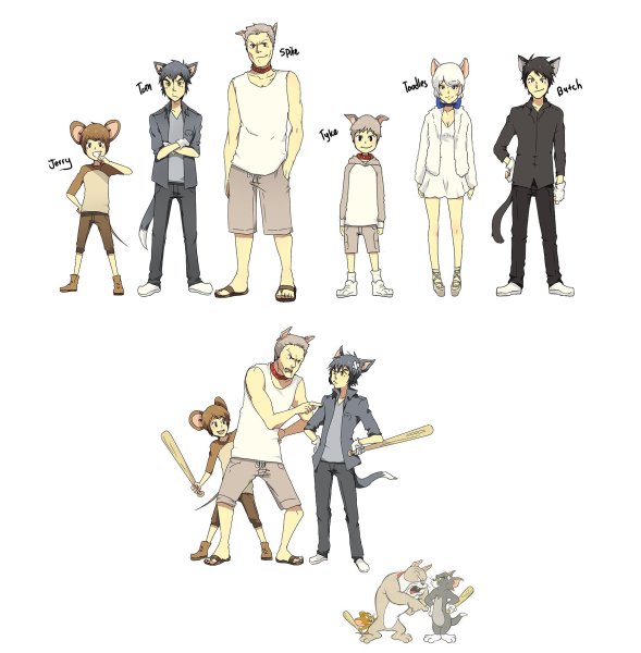 Том и Джерри хуманизации