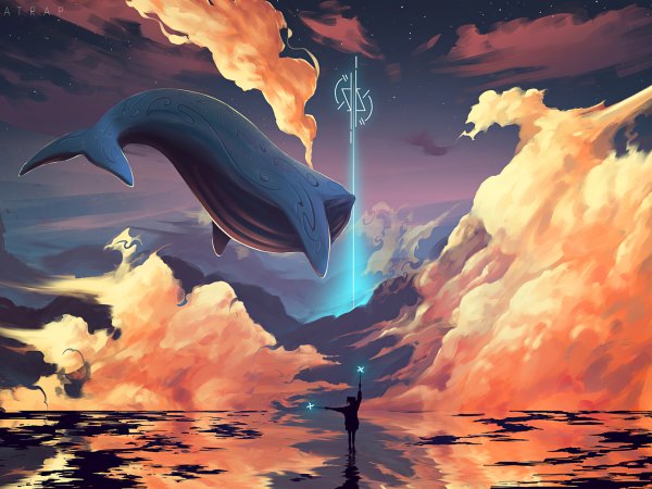 Кит в облаках