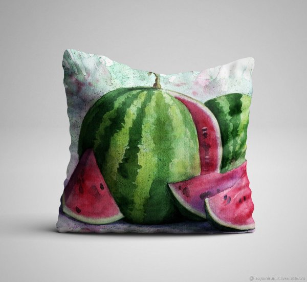 Арбуз акварелью для начинающих