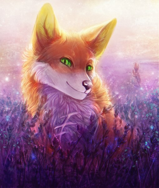Красивая лиса арт