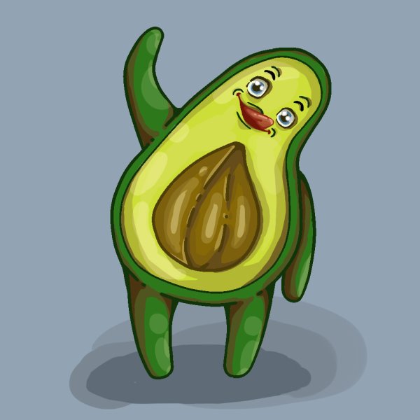 Авокадо персонаж мультфильма