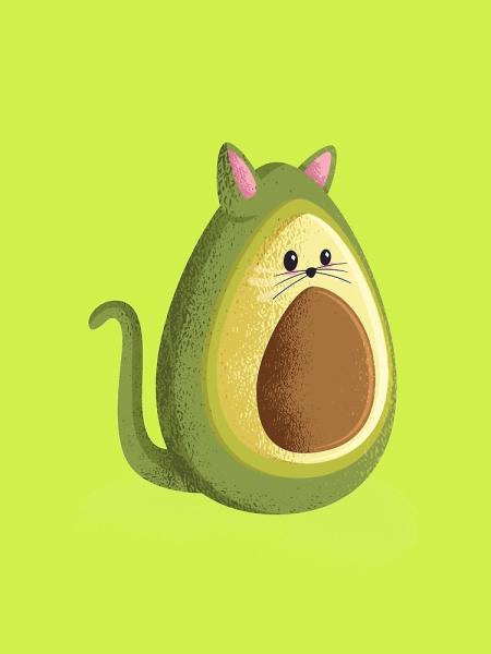 Авокадо мультяшные