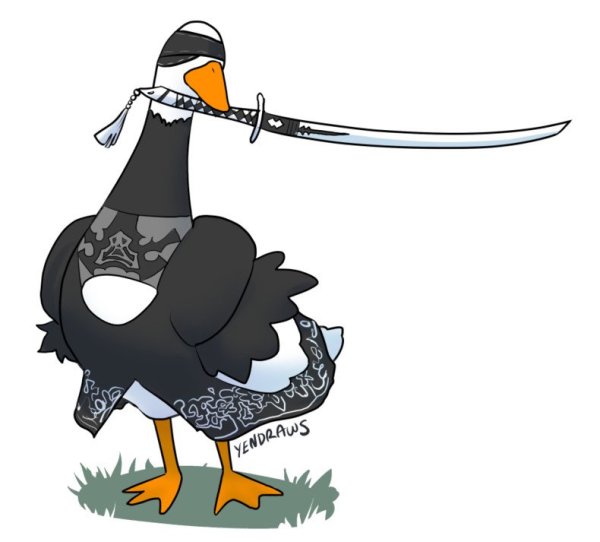 Гусь с ножом