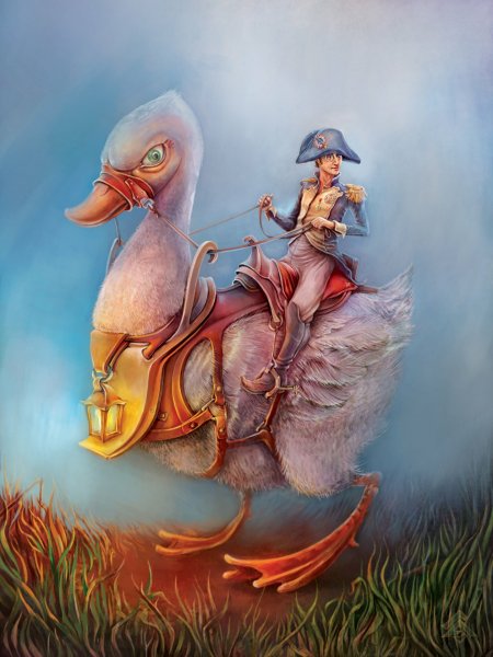 Гусь смешной арт