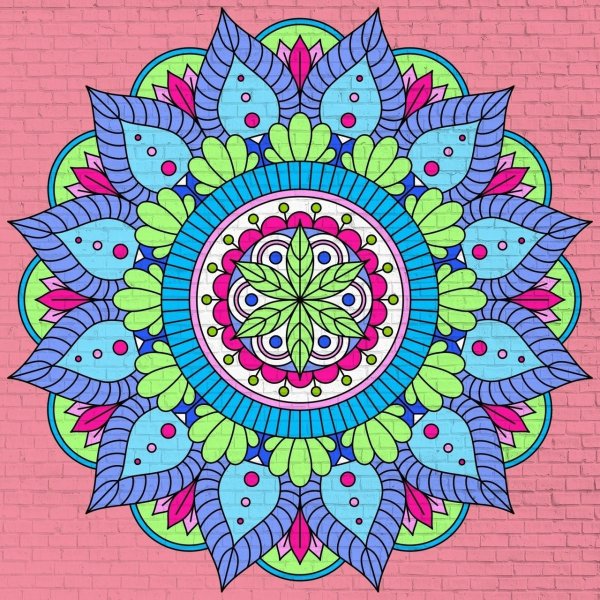 Мандала простая цветная