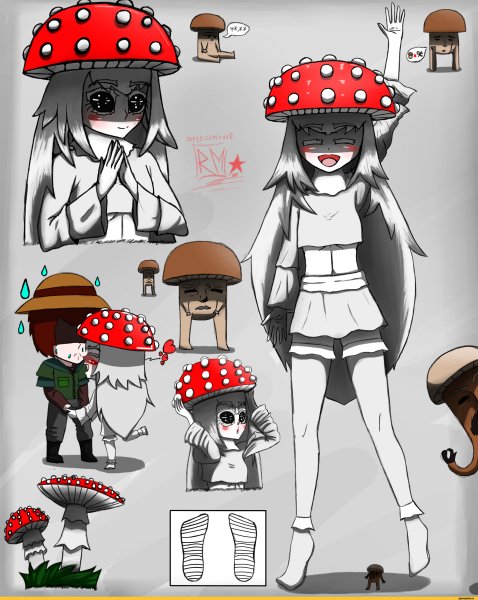 Мухомор аниме