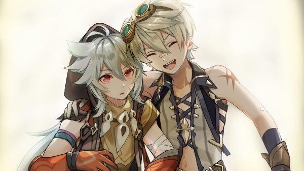 Рейзор и Беннет арт Геншин