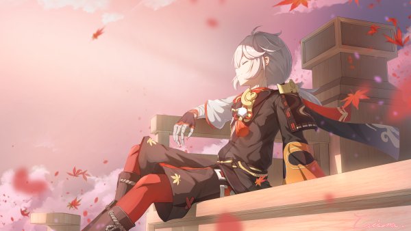 Казуха Геншин Импакт арт