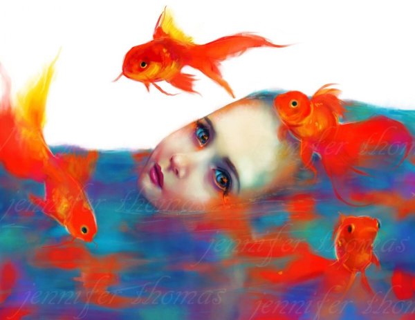 Золотая рыбка арт