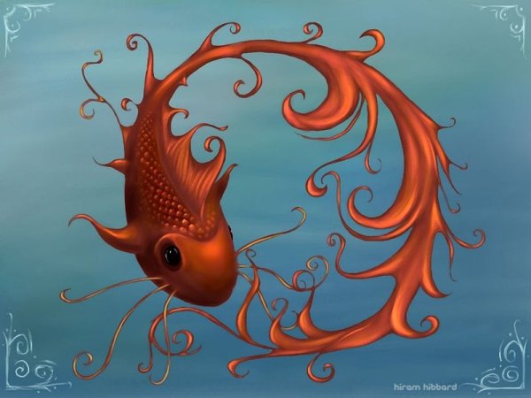 Золотая рыбка арт фэнтези