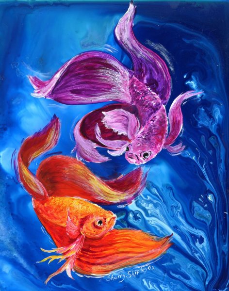 Золотая рыбка арт