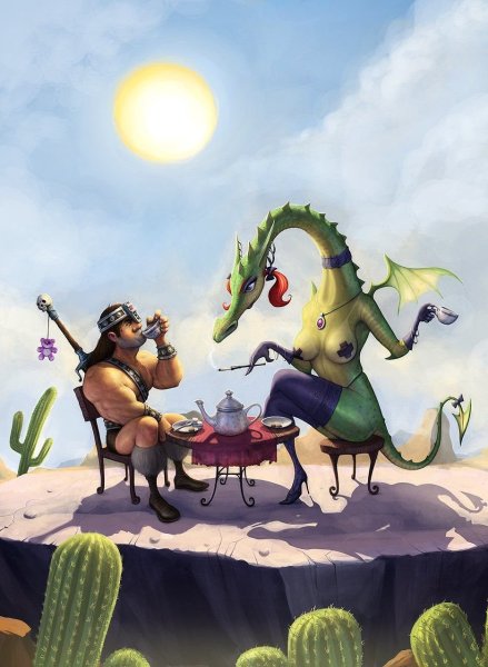 Дракон и рыцарь смешное