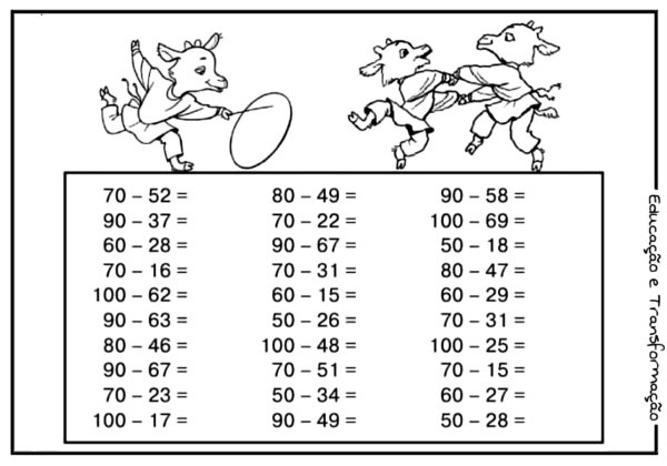 Задания на сложение и вычитание в пределах 100