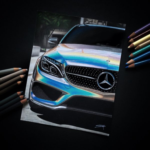 Мерседес скетчинг