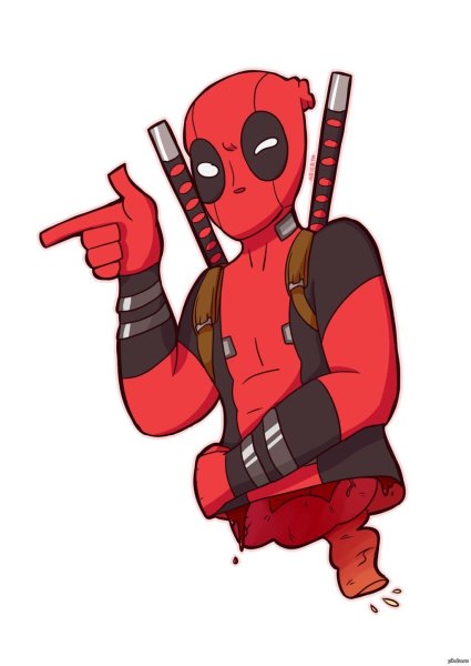 Дэдпул котик арт