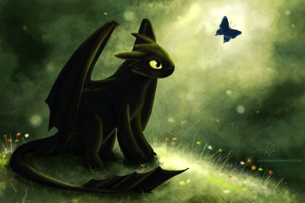 Ночная фурия Беззубик арт