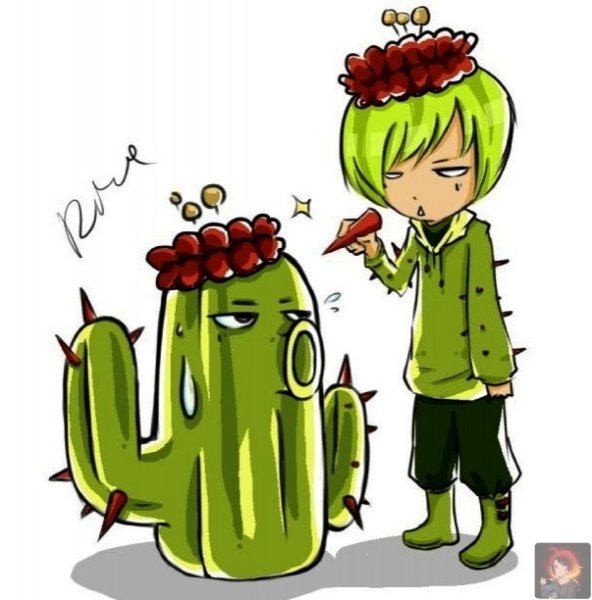 Растения против зомби Кактус хуманизация