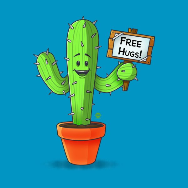 Кактус с глазами рисунок