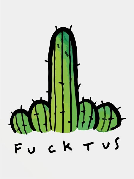 Кактус смешной рисунок