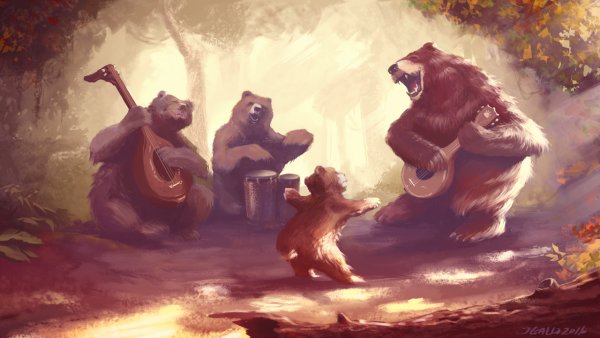 Медведь красивый арт