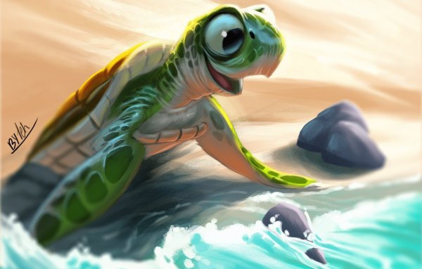 Черепашка арт