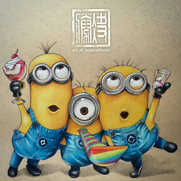 Миньоны арт рисунок