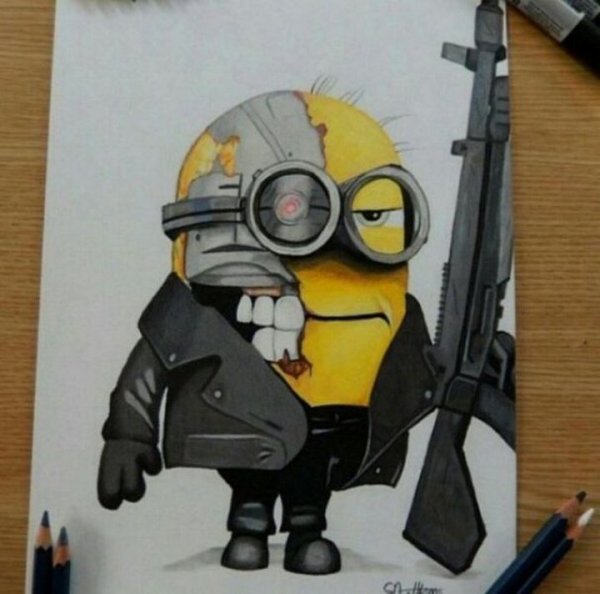 Прикольные арты с миньонами