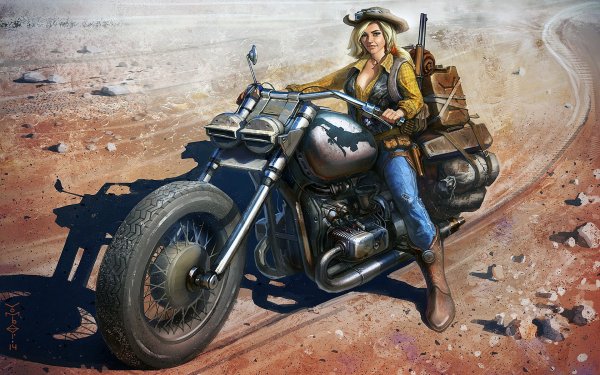 Элизабет Бирдм мотоциклистка