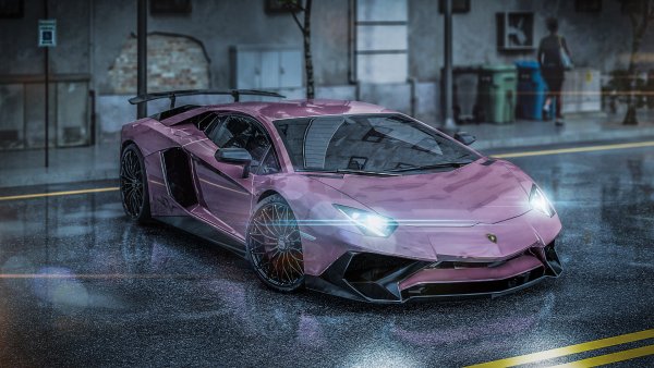 Ламборджини авентадор киберпанк