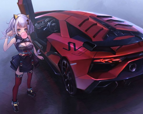 Ламборджини авентадор аниме