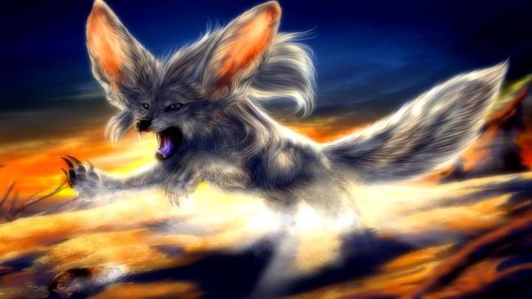 Лисы Кицунэ фенек Фокс