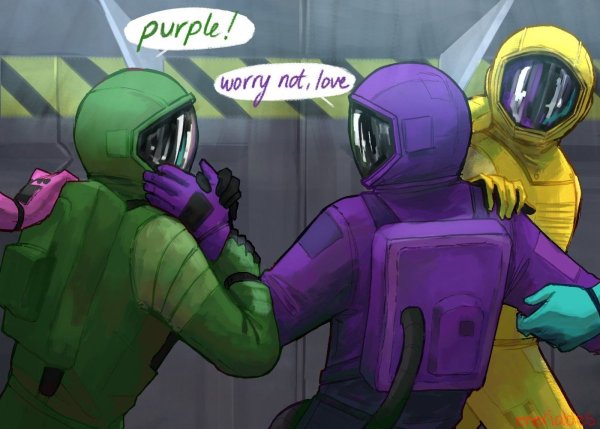 Арты among us фиолетовый