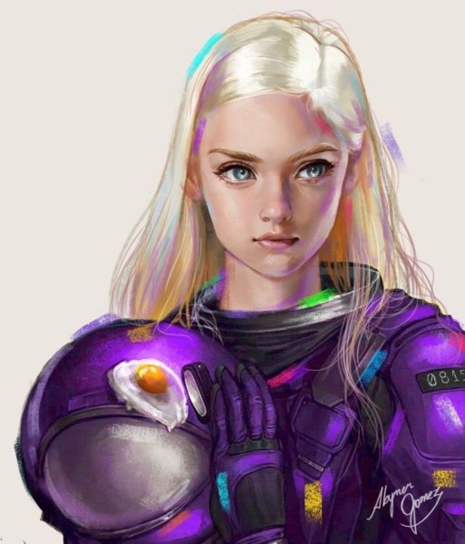 Фиолетовая девушка амонг АС