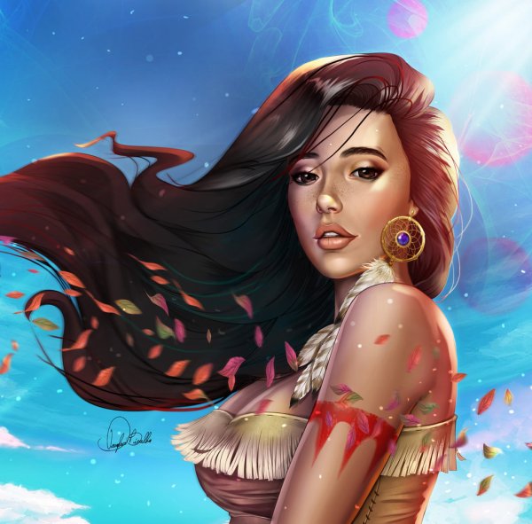 Кудрявая Покахонтас