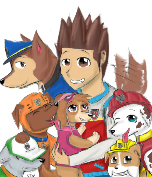 Щенячий патруль Райдер и гонщик