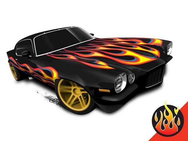 Хот Вилс машинка в огне